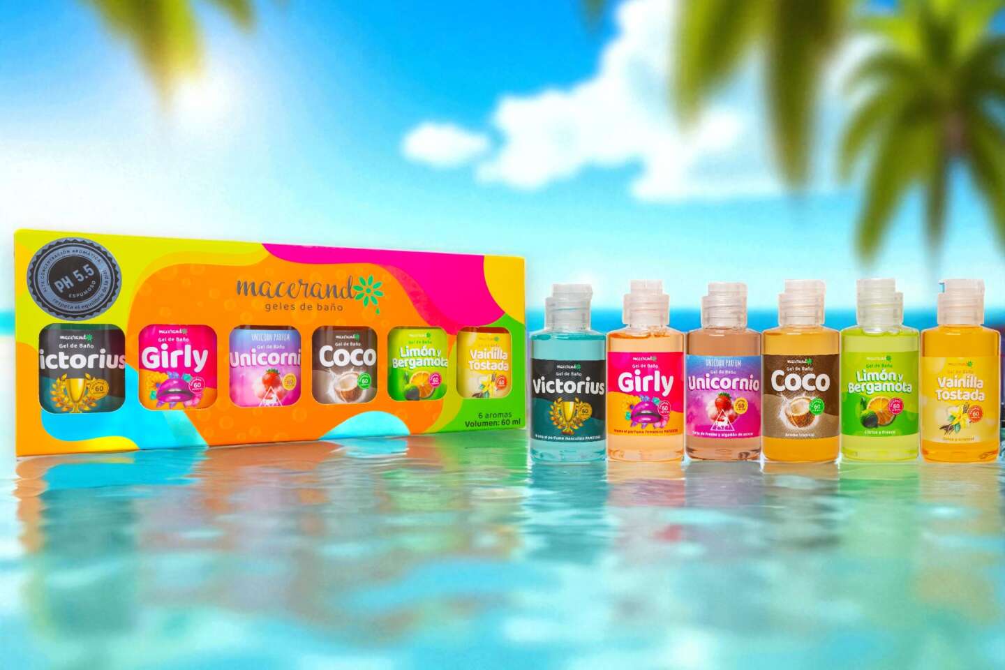 pack 6 mini geles